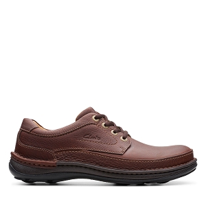 CLARKS NATURE THREE<br>Mahogany Leather