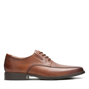 CLARKS TILDEN WALK<br>Dark Tan Lea