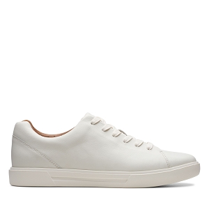 CLARKS UN COSTA LACE<br>White Leather