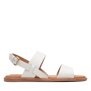 CLARKS KARSEA STRAP<br>White Leather