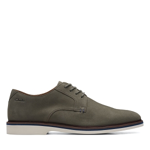CLARKS MALWOOD PLAIN<br>Olive Nubuck