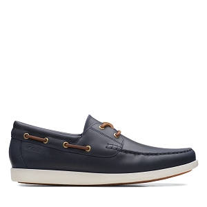 CLARKS FERIUS COAST<br>Dark Blue Lea