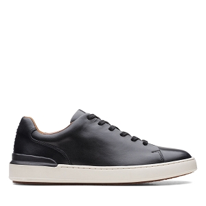 CLARKS COURTLITE LACE<br>Black Leather