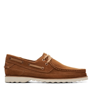 CLARKS DURLEIGH SAIL<br>Cognac Suede